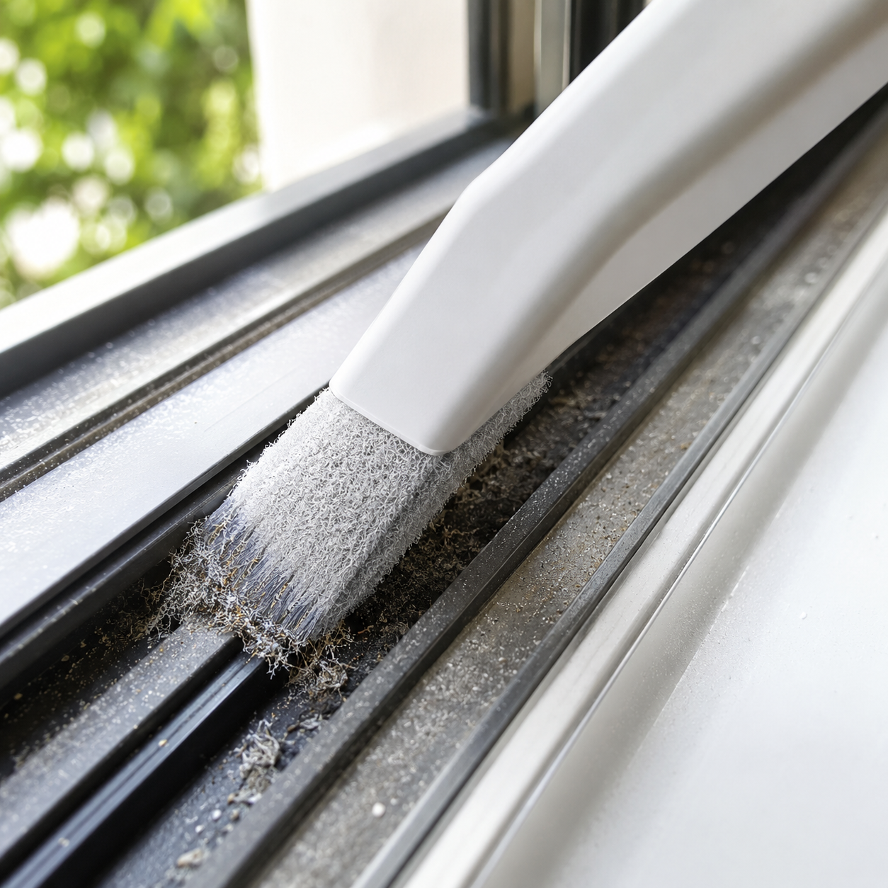 BVJ® Window Track Cleaning Brush – Clean Dusty Grooves With Less Mess