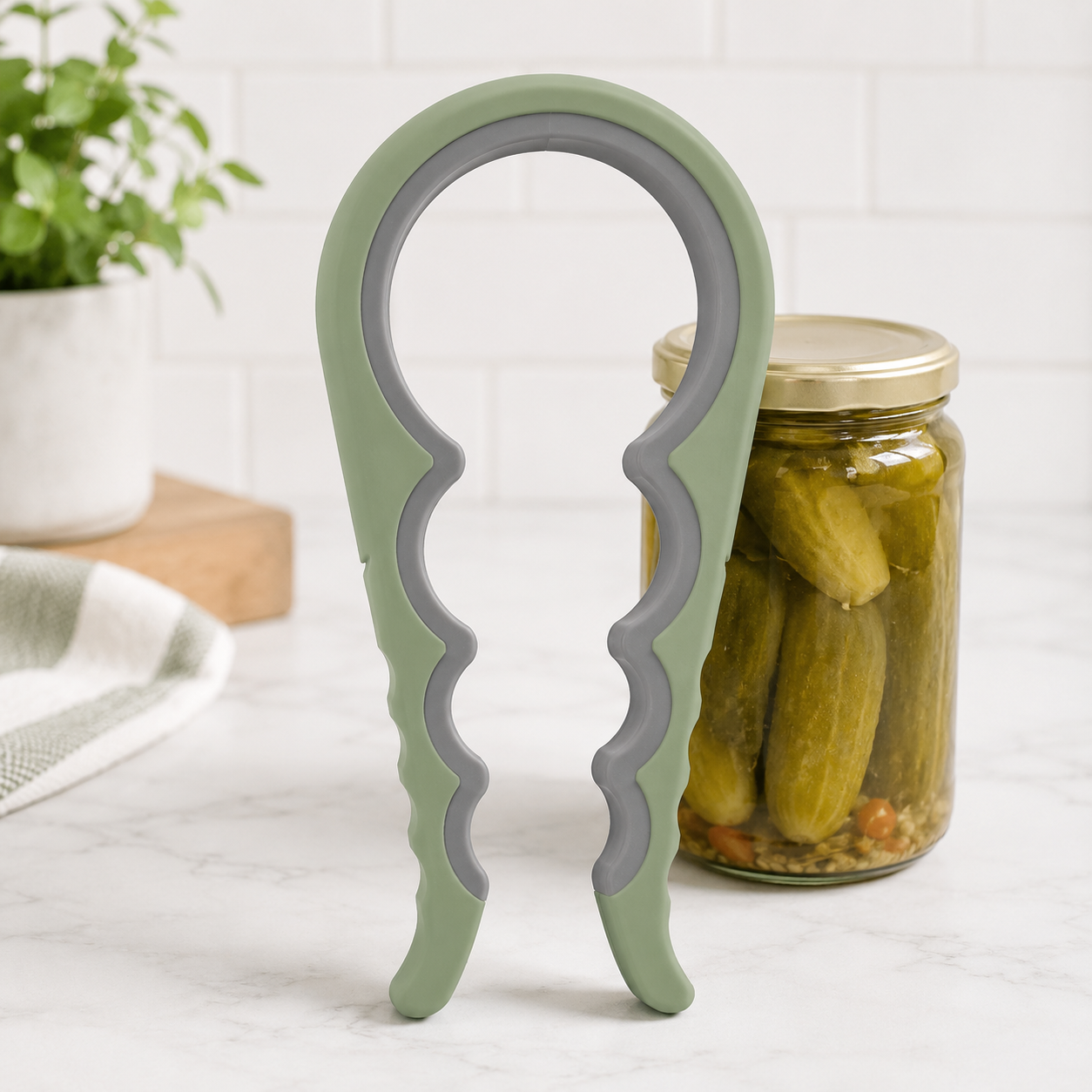 BVJ® Easy-Grip Jar & Bottle Opener – Open Tight Lids With Less Effort