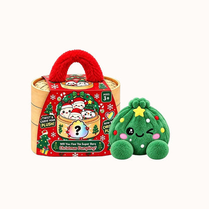 💥Last day 50% off 丨 Toaimer® Christmas Mood-Changing Dumpling Plush Set with Steamer Gift Box🎄