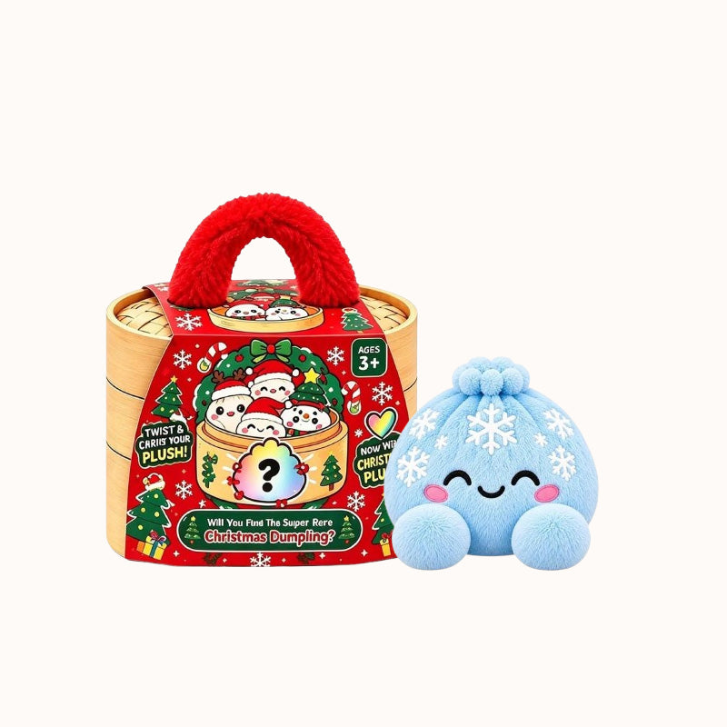💥Last day 50% off 丨 Toaimer® Christmas Mood-Changing Dumpling Plush Set with Steamer Gift Box🎄