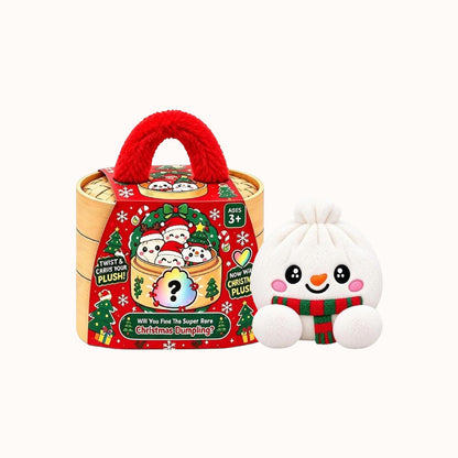 💥Last day 50% off 丨 Toaimer® Christmas Mood-Changing Dumpling Plush Set with Steamer Gift Box🎄