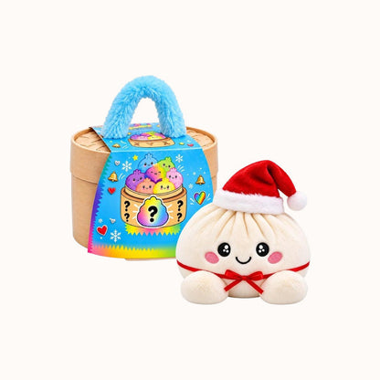💥Last day 50% off 丨 Toaimer® Christmas Mood-Changing Dumpling Plush Set with Steamer Gift Box🎄