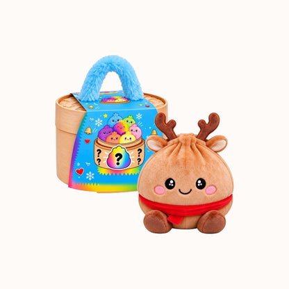 💥Last day 50% off 丨 Toaimer® Christmas Mood-Changing Dumpling Plush Set with Steamer Gift Box🎄