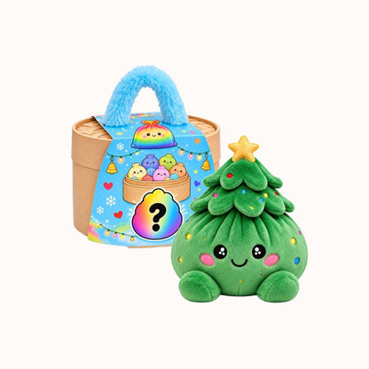 💥Last day 50% off 丨 Toaimer® Christmas Mood-Changing Dumpling Plush Set with Steamer Gift Box🎄