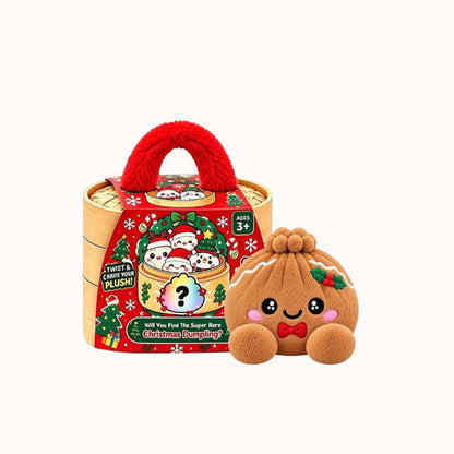 💥Last day 50% off 丨 Toaimer® Christmas Mood-Changing Dumpling Plush Set with Steamer Gift Box🎄