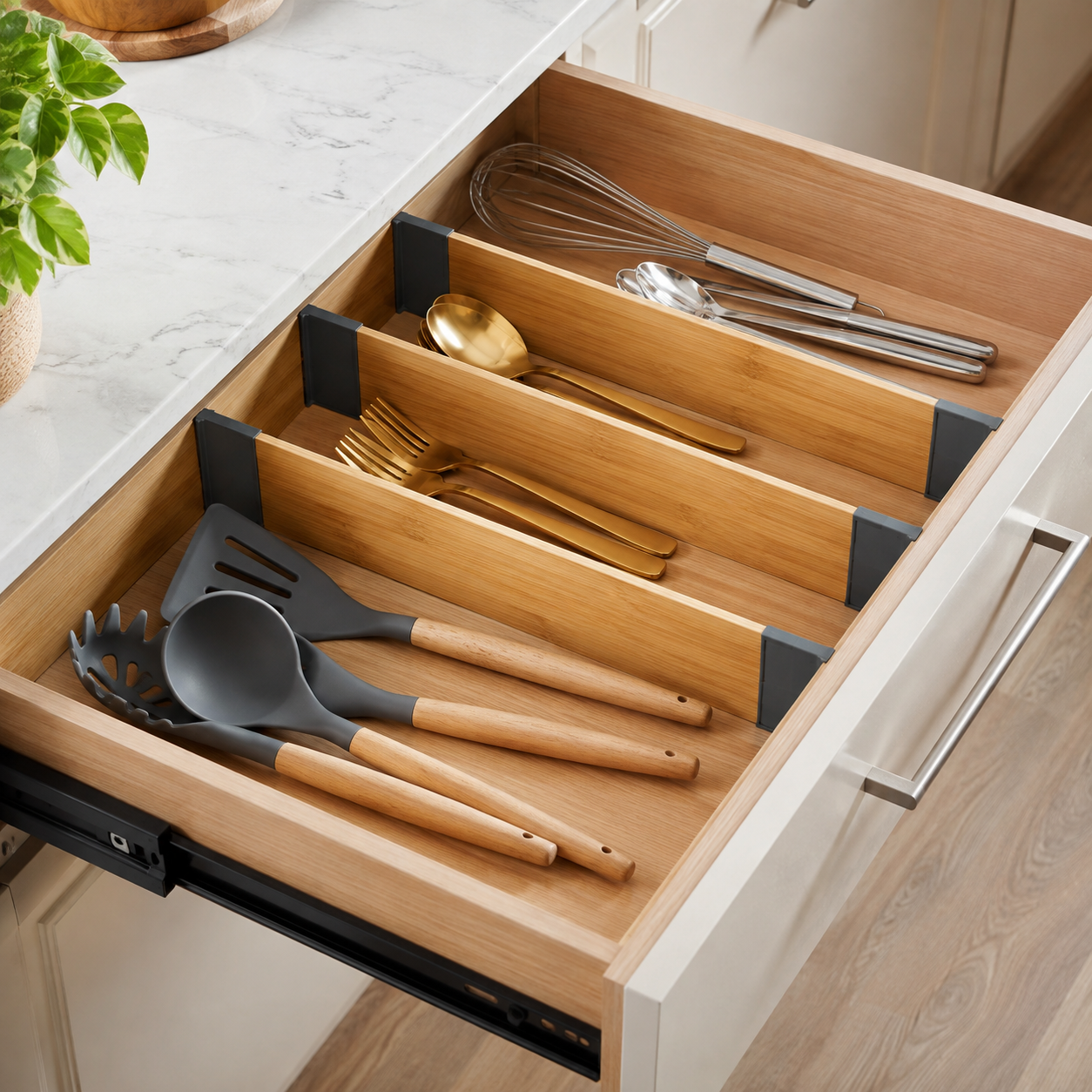BVJ® Adjustable Drawer Dividers – Create Neater Storage in Minutes