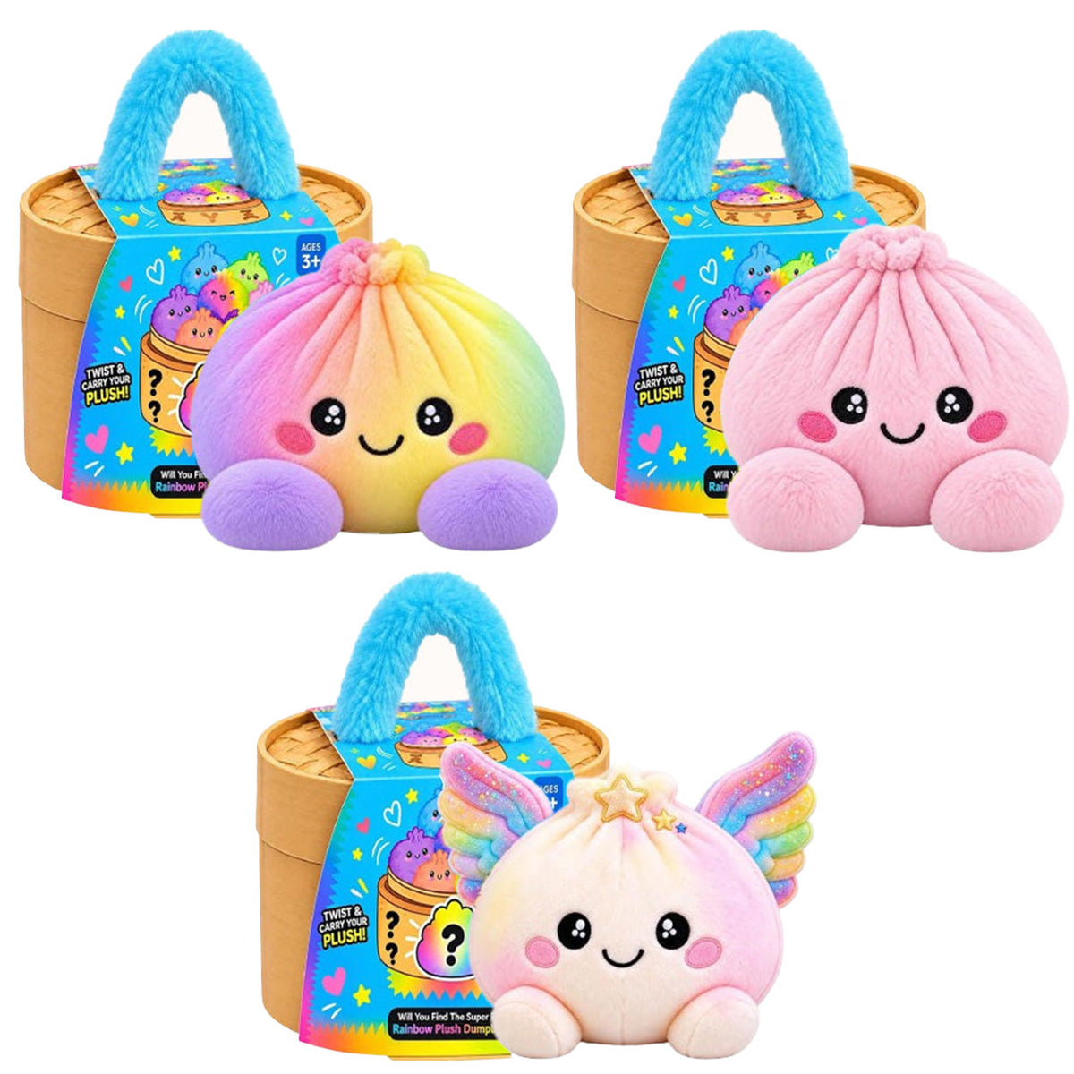 💥Last day 50% off 丨 Toaimer® Christmas Mood-Changing Dumpling Plush Set with Steamer Gift Box🎄
