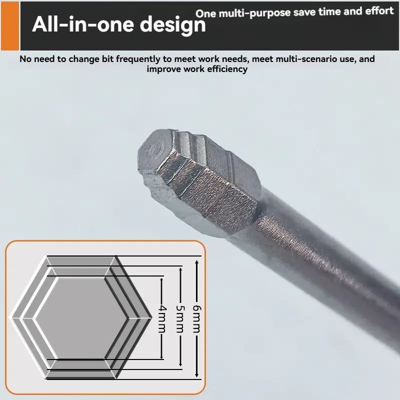 🔧 BVJ®  All-in-One Pagoda Hex Screwdriver Bit Set (6PCS)