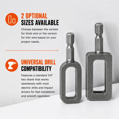 🧰BVJ® Steel Wire Twisting Tool for Drill - Fast Tightening & Auto Trimming Wire Twist Attachment