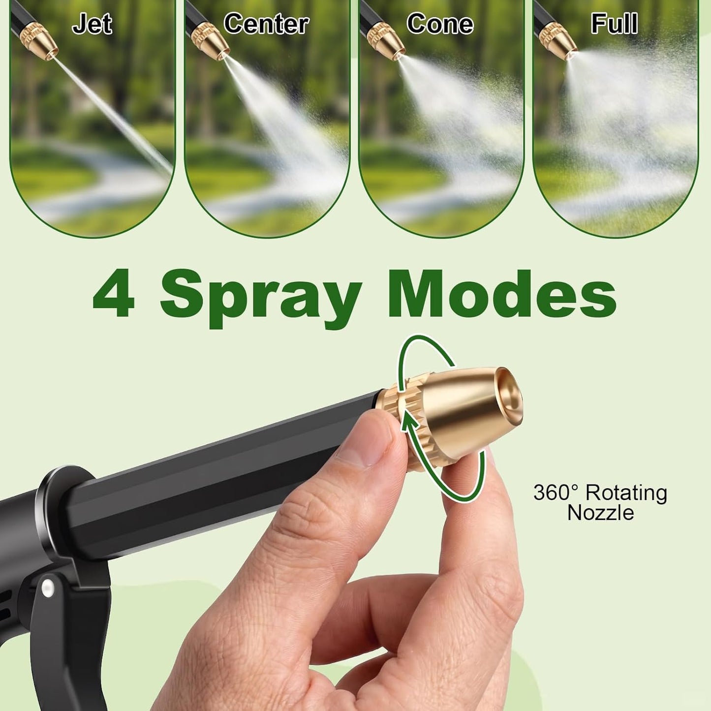 BVJ® Portable High Pressure Water Sprayer, Adjustable Garden Hose Nozzle Sprayer, Car Washing & Maintenance Tool