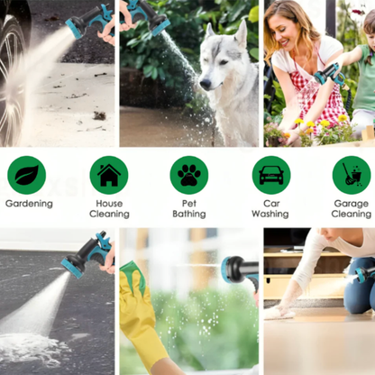 💦 BVJ®  Multi-Purpose High-Pressure Water Gun | Green outdoor water spray tool | Watering and Cleaning - DW