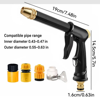 BVJ® Portable High Pressure Water Sprayer, Adjustable Garden Hose Nozzle Sprayer, Car Washing & Maintenance Tool