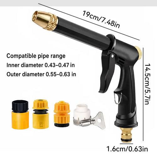 BVJ® Portable High Pressure Water Sprayer, Adjustable Garden Hose Nozzle Sprayer, Car Washing & Maintenance Tool