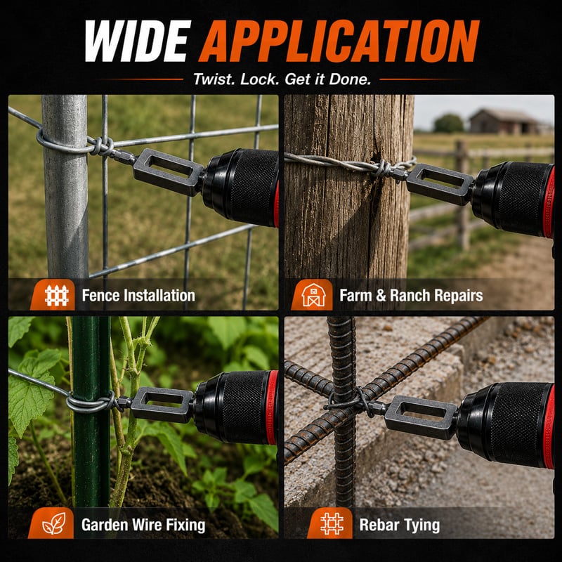 🧰BVJ® Steel Wire Twisting Tool for Drill - Fast Tightening & Auto Trimming Wire Twist Attachment