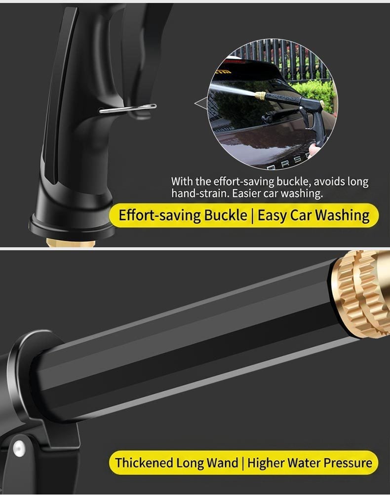BVJ® Portable High Pressure Water Sprayer, Adjustable Garden Hose Nozzle Sprayer, Car Washing & Maintenance Tool