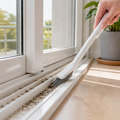 BVJ® Window Track Cleaning Brush – Clean Dusty Grooves With Less Mess