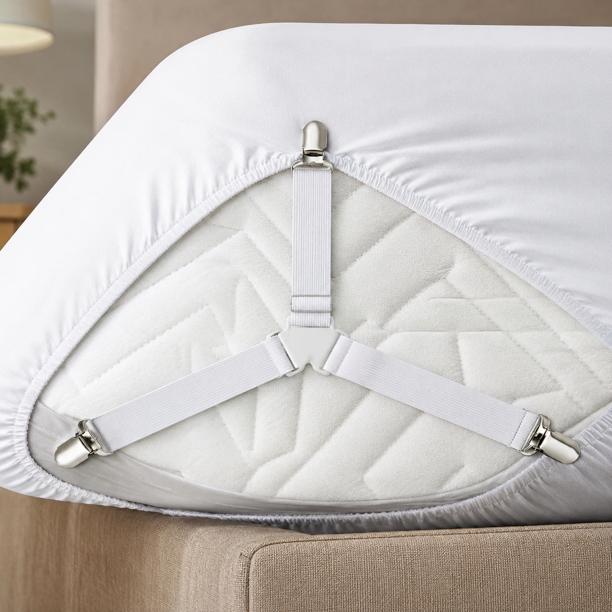 BVJ® Adjustable Bed Sheet Fasteners – Keep Your Sheets Smooth & Secure