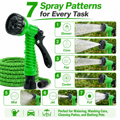 💦 BVJ®  Multi-Purpose High-Pressure Water Gun | Green outdoor water spray tool | Watering and Cleaning - DW