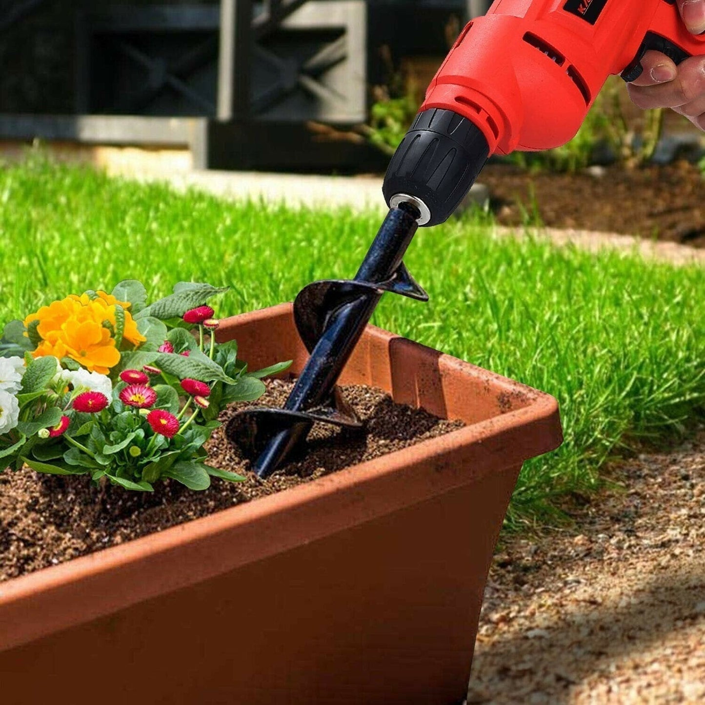 🌞 BVJ® Fris De Lente In Met 50% Korting!Tuinboor Spiraalboor voor Boormachine – Snel en Moeiteloos Planten van Bloembollen en Zaailingen