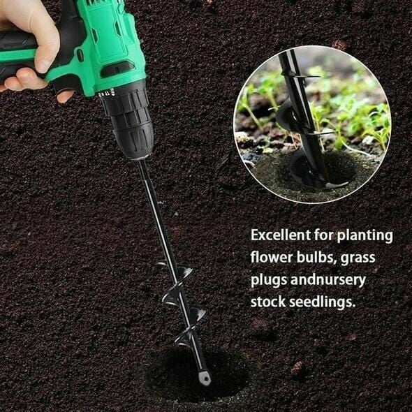 🌞 BVJ® Fris De Lente In Met 50% Korting!Tuinboor Spiraalboor voor Boormachine – Snel en Moeiteloos Planten van Bloembollen en Zaailingen